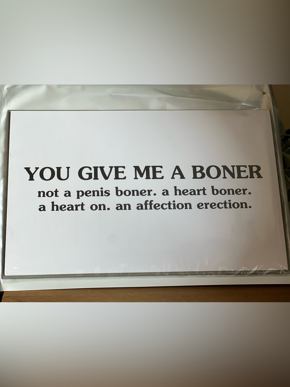 Give Me A Boner Humorous Card - Picture 4 of 4